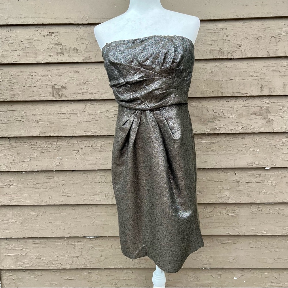 NWT! Tahari ASL bronze metallic cocktail dress!